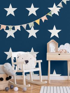 blue and white star wallpaper