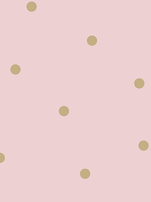 Dotty Wallpaper Pink / Gold Holden 12604 - Bedding & Beyond