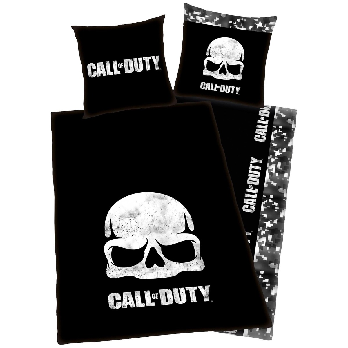 Call Of Duty Black Ops Skull Single Duvet Cover Set - European Size