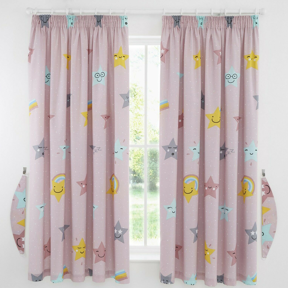 Hello Star Pink Curtains