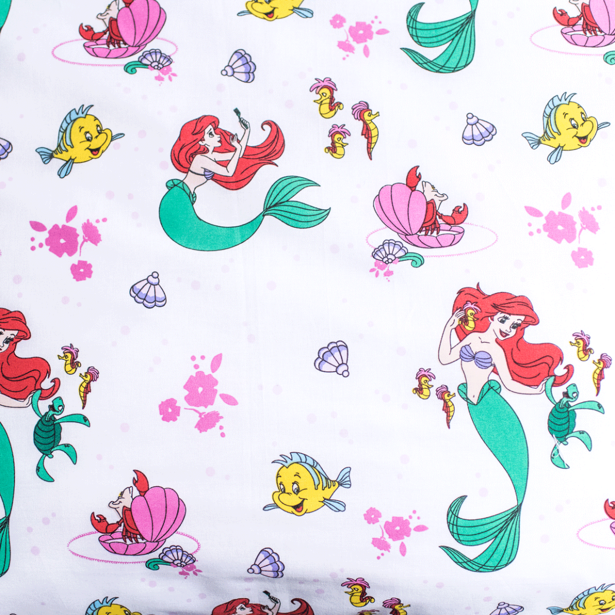 Disney Princess Ariel Under the Sea 100% Cotton Single Fitted Sheet