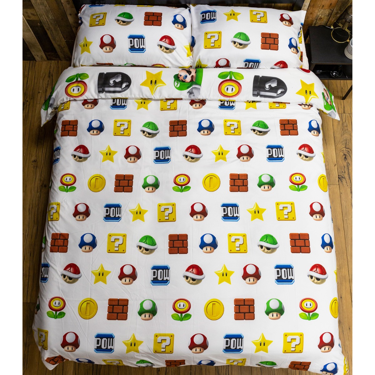 Nintendo Super Mario Lineup Duvet Cover and Pillowcase Set