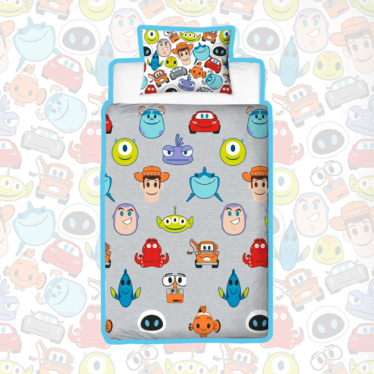 Disney Pixar Emoji Single Duvet Cover Set
