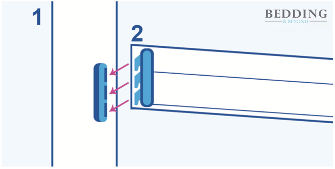 Click in to position toddler bed assembly