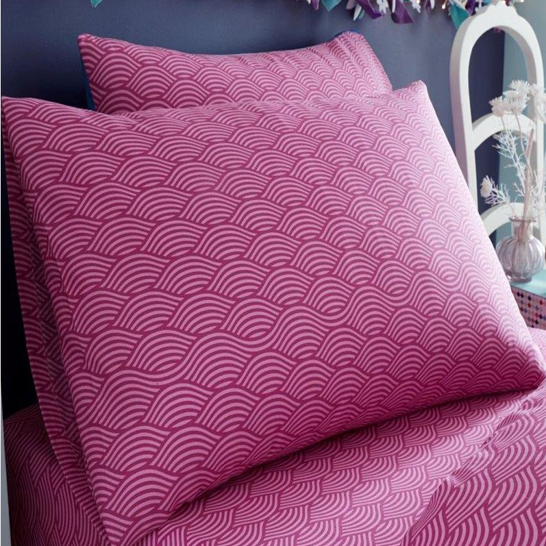 Wave Single Fitted Sheet and Pillowcase Set
