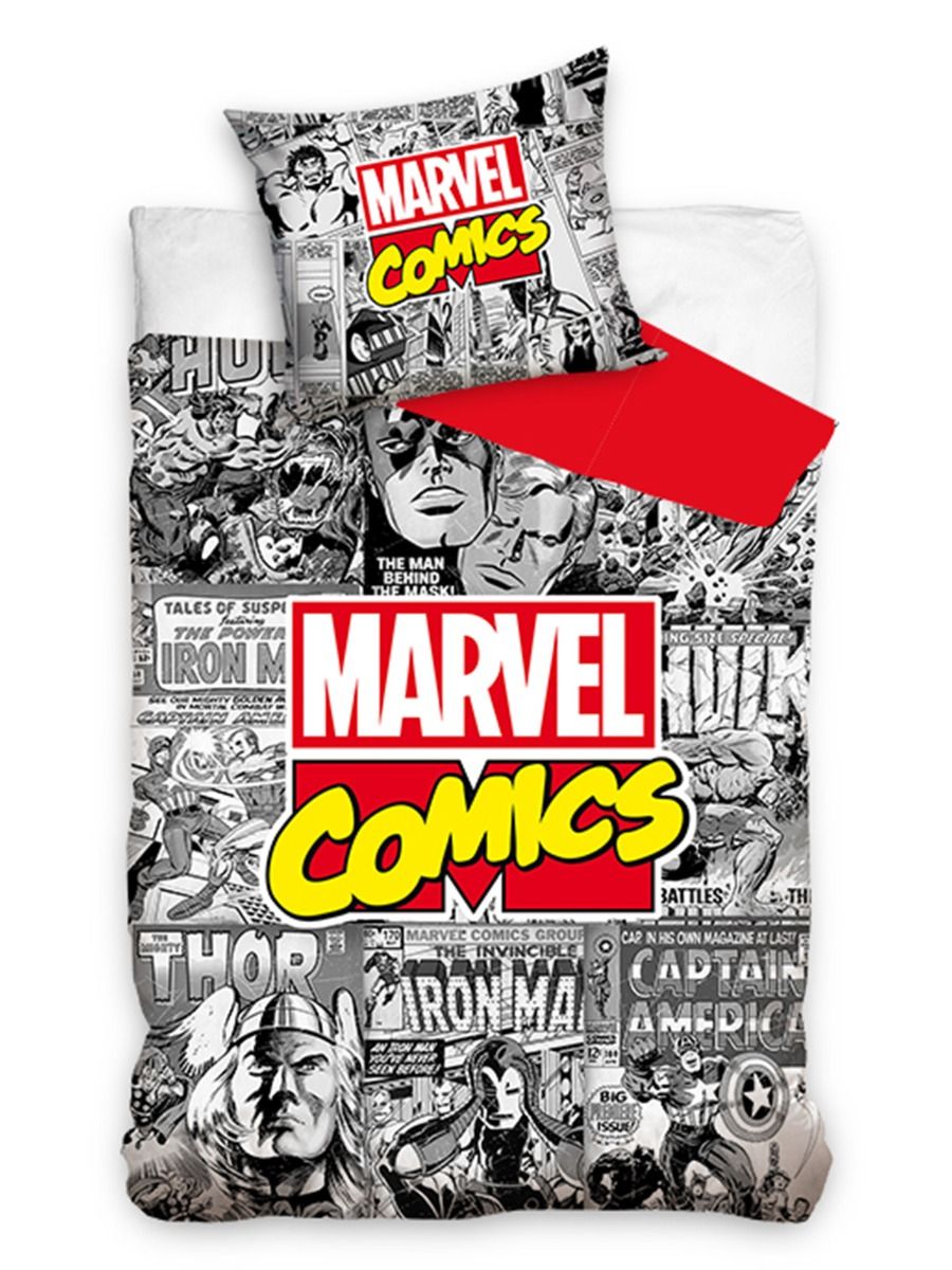Marvel Comics 100% Cotton Single Duvet Set - European Size